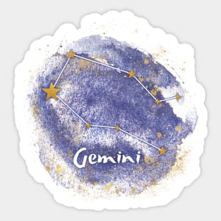 Gemini gold constellation Sticker